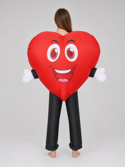 Inflatable Smiley Heart Decoration back view 2