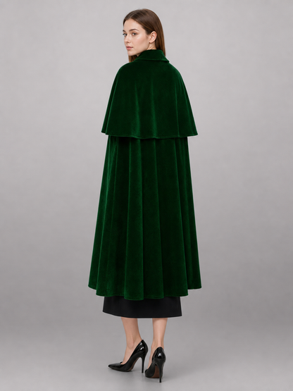 Dark Green Carnival Cape for a Vampire Costume