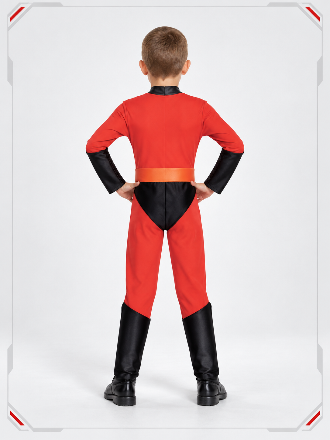 Superhero costume with mask and emblem on the chest