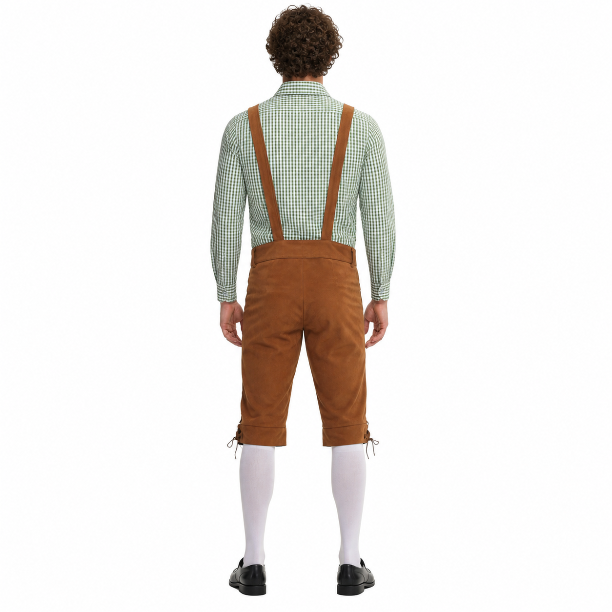 Bavarian Costume with Suspenders for Oktoberfest back view