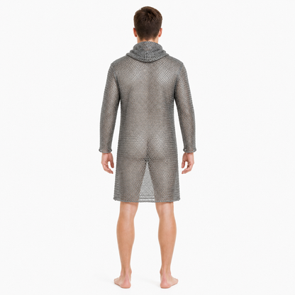 Hooded Long-Sleeve Dress, Above the Knee back view 2
