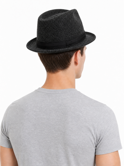 Carnival Hat with a Black Band and Short Brim