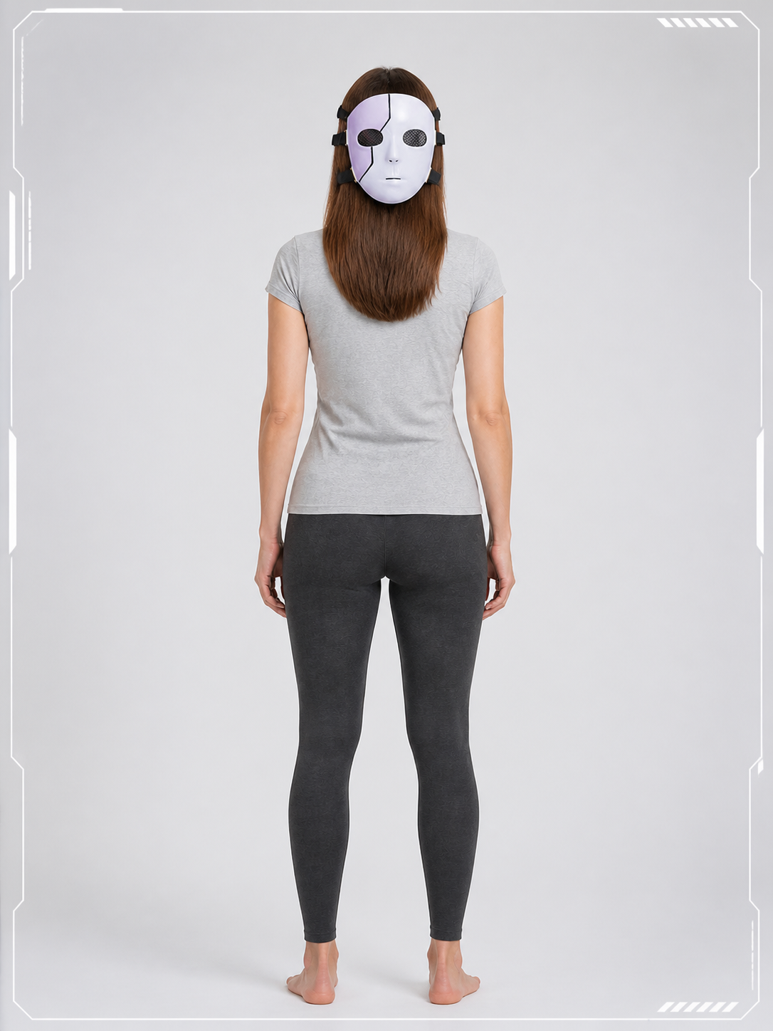 Full-Face Halloween Mask for Cosplay back view