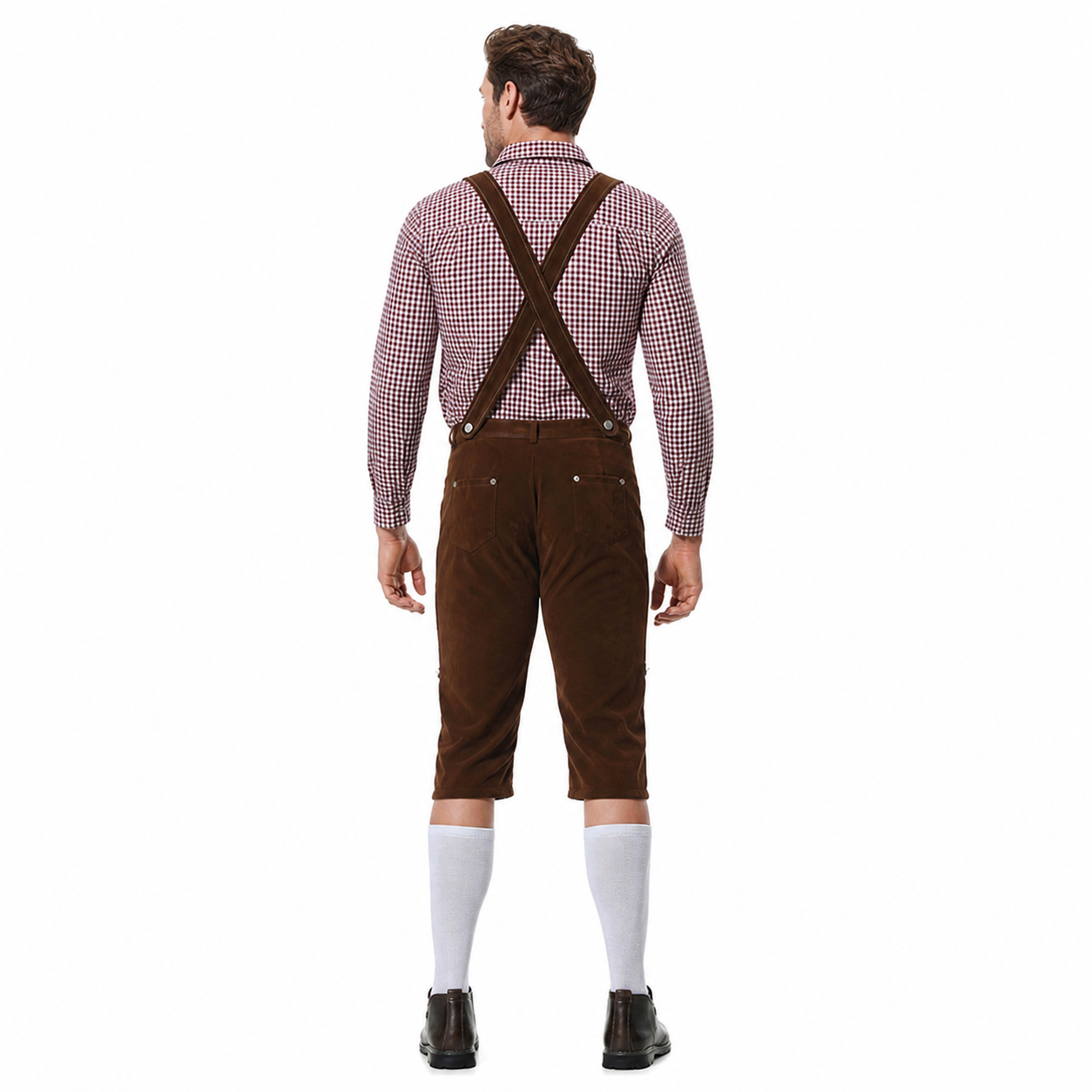 Brown Lederhosen Shorts with Suspenders