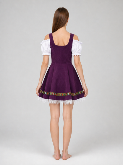 Historical costume dress with folk ribbons