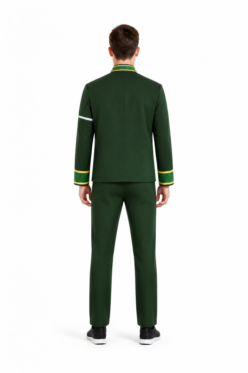 Cosplay School Uniform Costume Blazer Shirt Pants back view