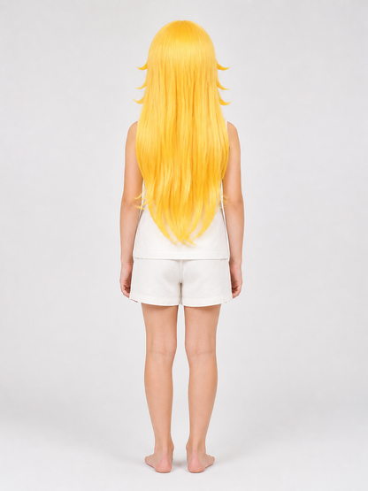 Golden Carnival Wig for Halloween and Cosplay back view