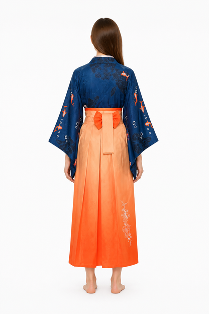 Amelia Watson Orange Fish Cosplay Kimono
