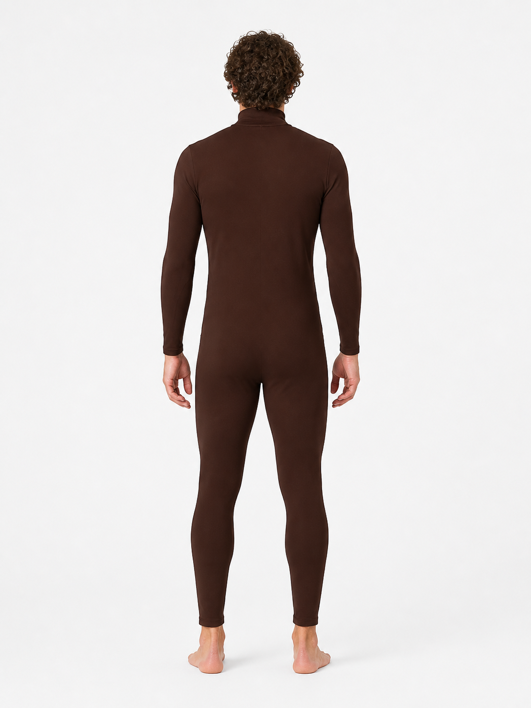 Form-Fitting Cosplay Jumpsuit with High Collar back view