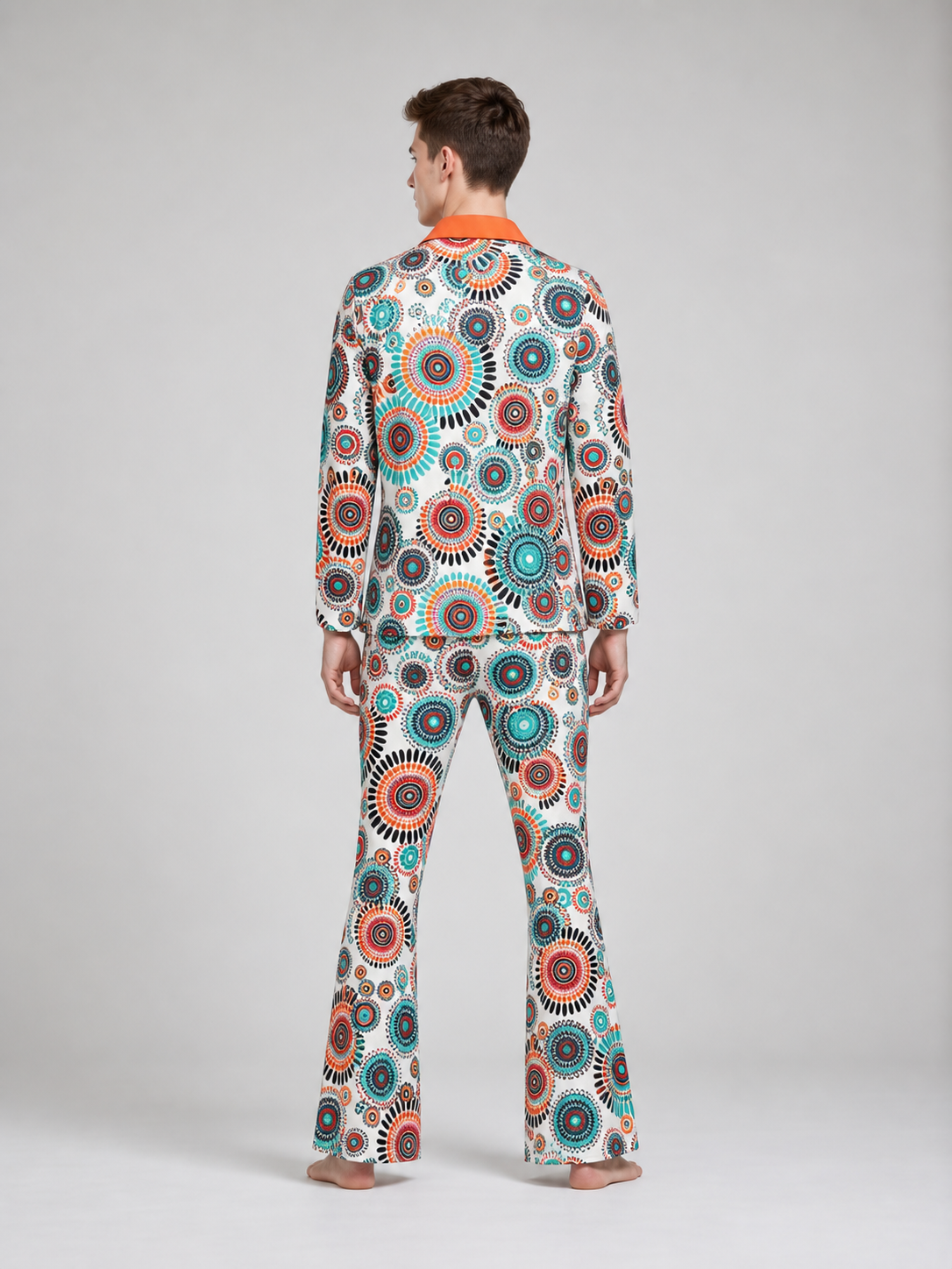 Geometric Print Disco Costume: Shirt and Pants