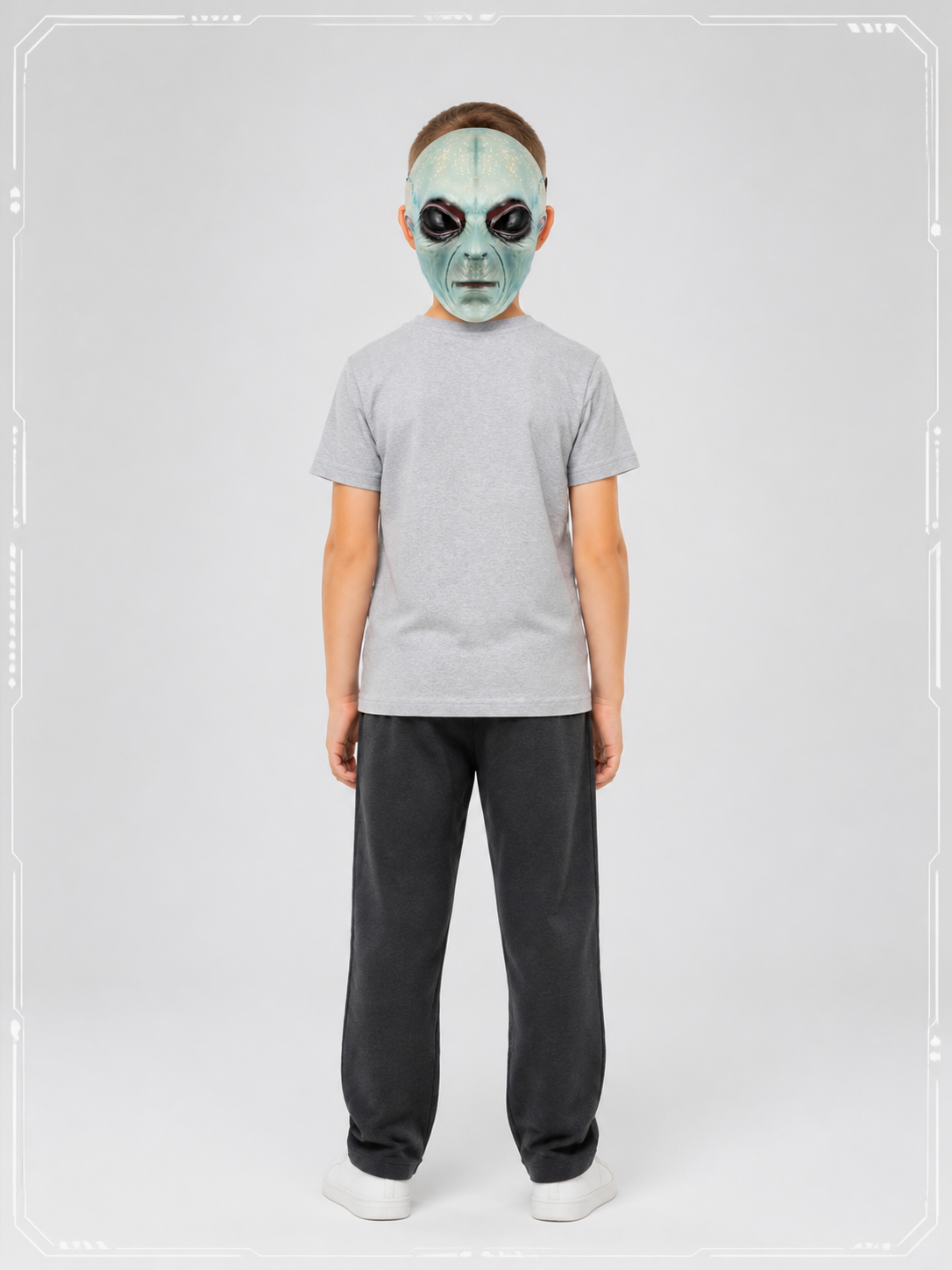 Green Alien Carnival Mask for Halloween back view