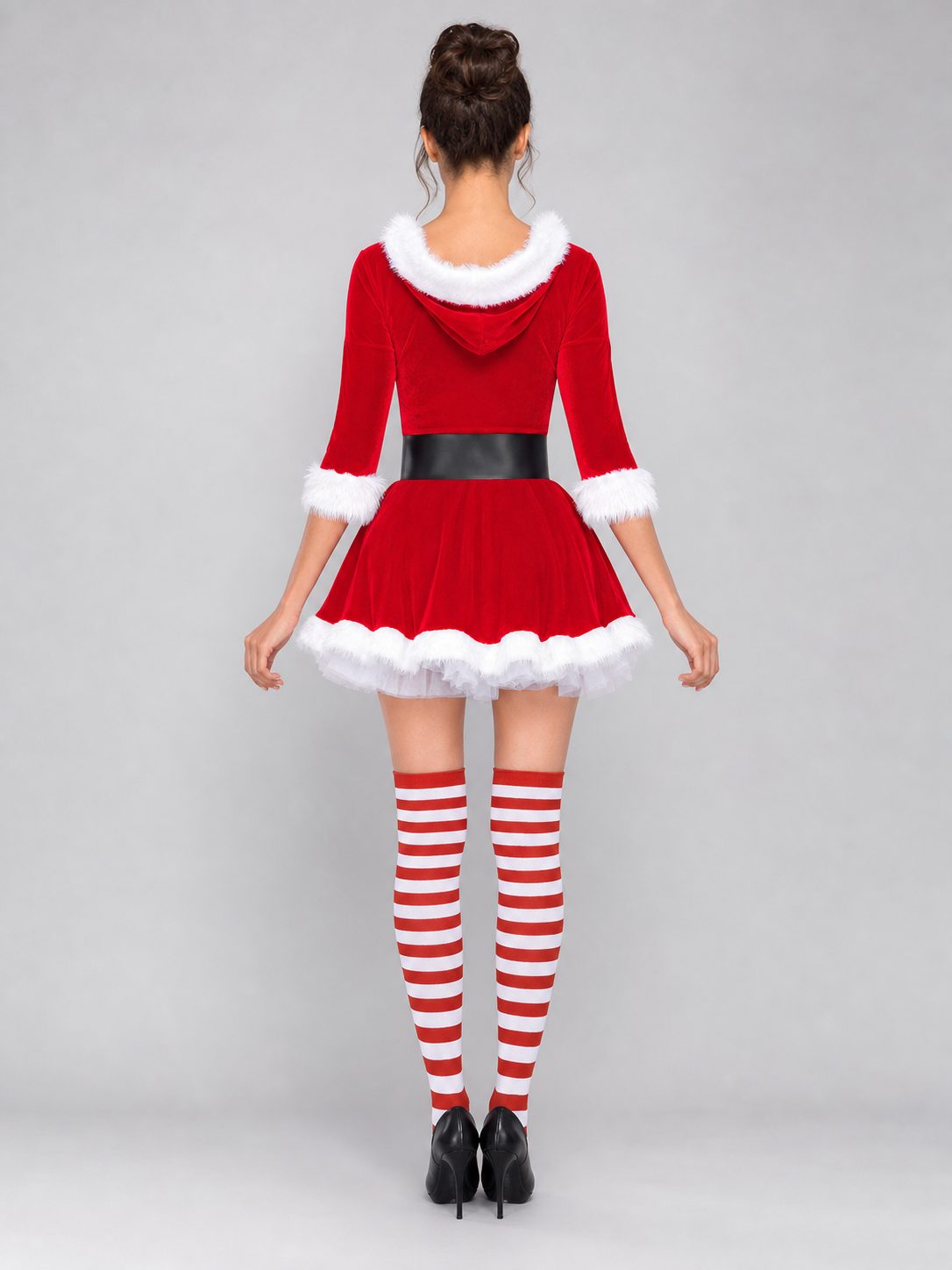 New Year's Costume Dress with Hood and Belt