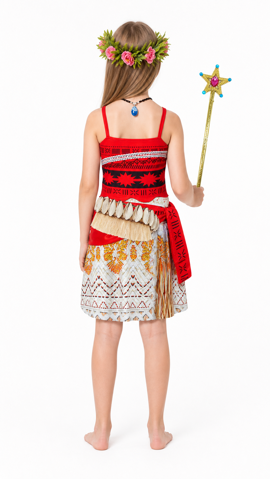 Moana Carnival Costume with Accessories back view