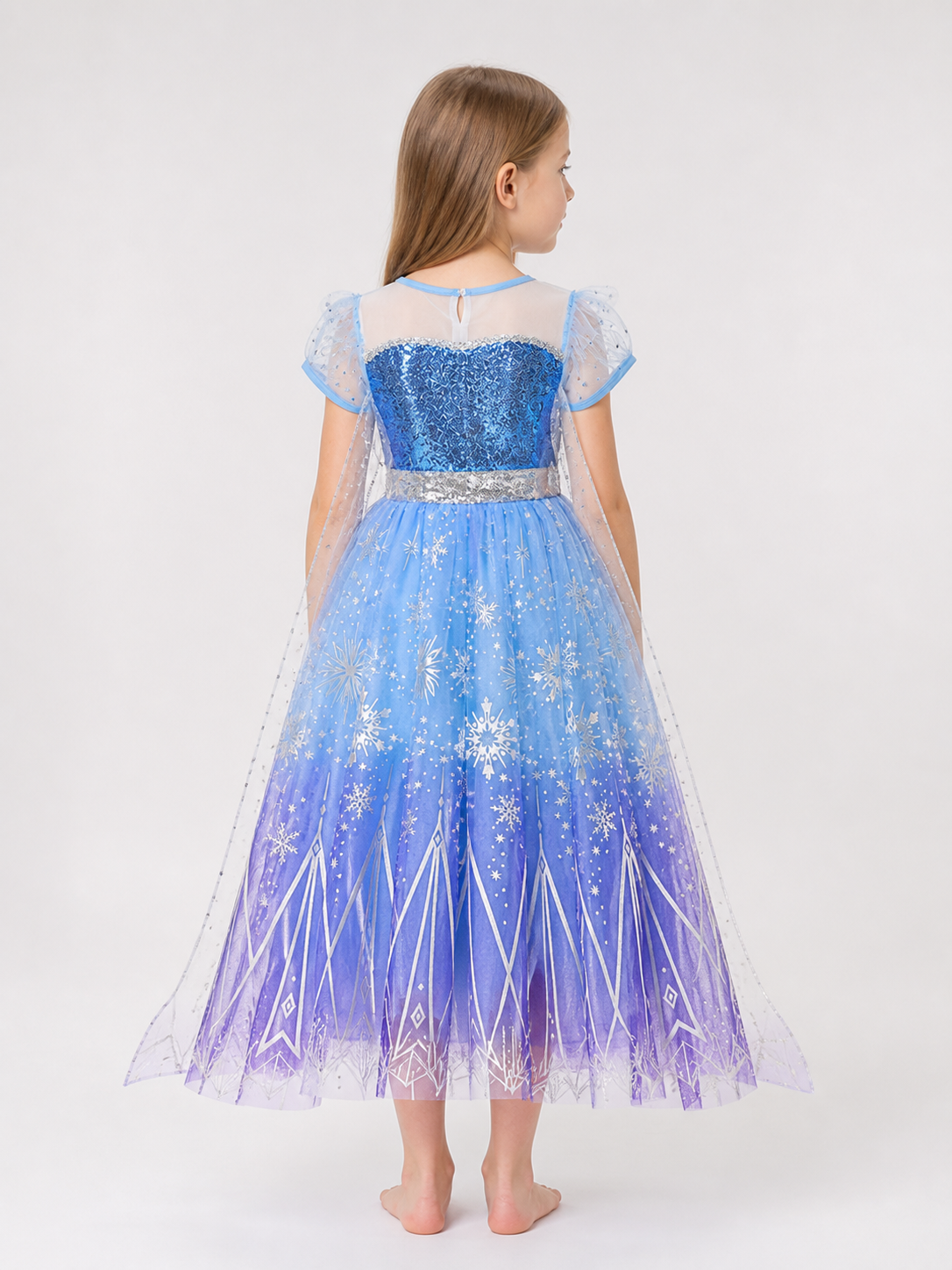 White and Blue Princess Costume for Halloween
