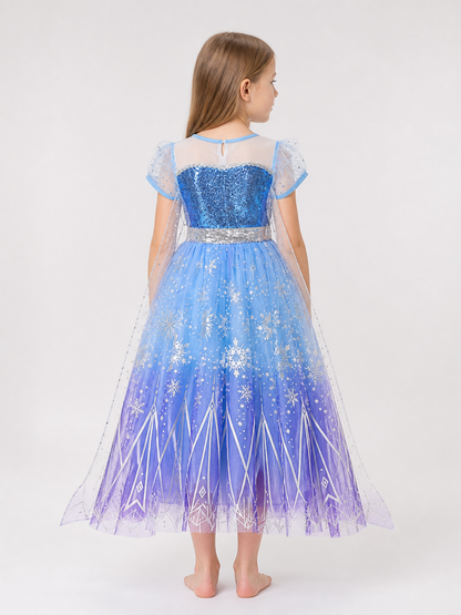 White and Blue Princess Costume for Halloween
