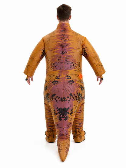 Inflatable Dinosaur Costume with Head, Feet, and Tail back view