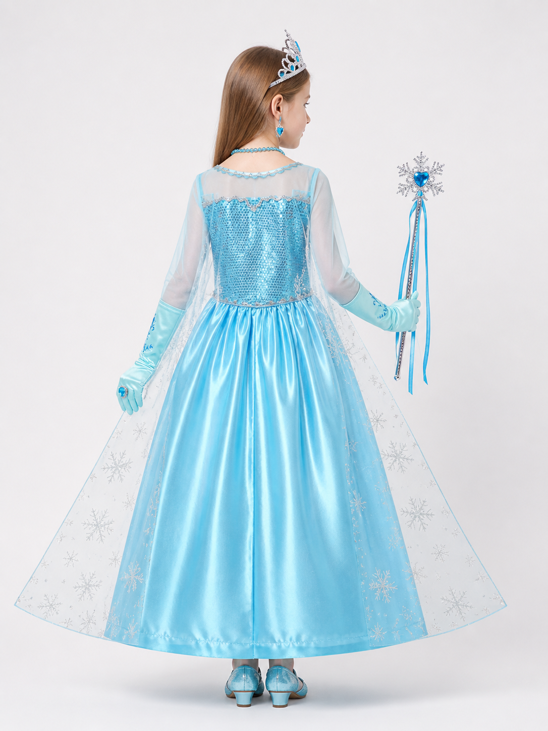 Snow Queen Halloween Costume back view