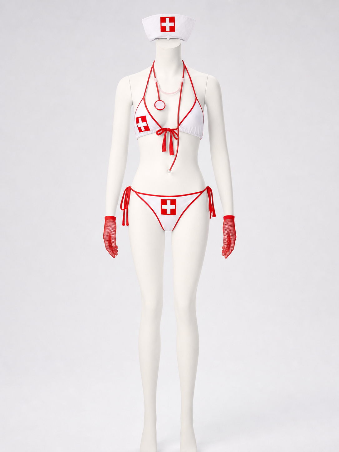 Two-Piece Bikini Swimsuit for Cosplay with a Cross
