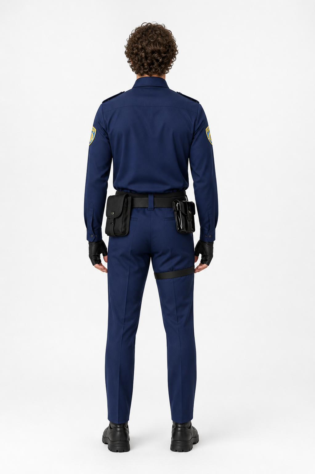 Nick Fox Police Costume with Accessories back view