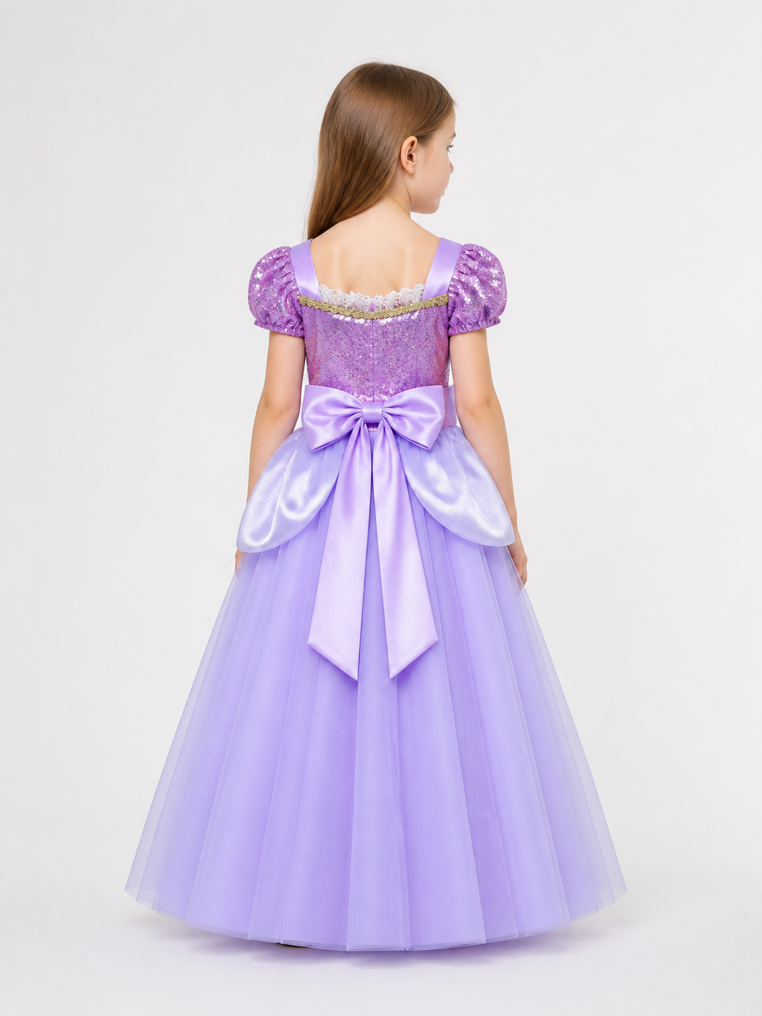 Light Purple Princess Carnival Costume for Cosplay back view