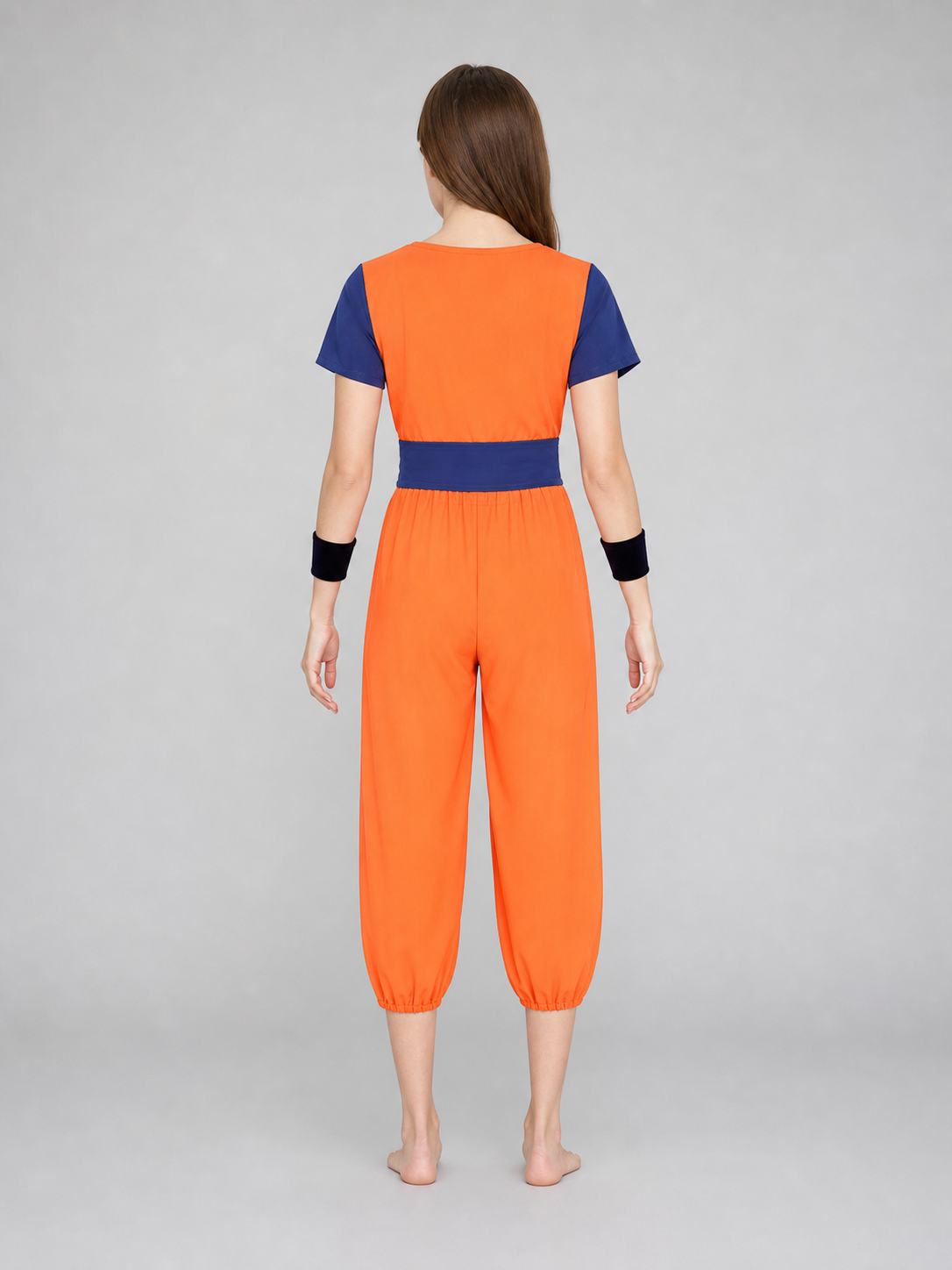 Gohan Cosplay Jumpsuit, Orange and Blue Costume