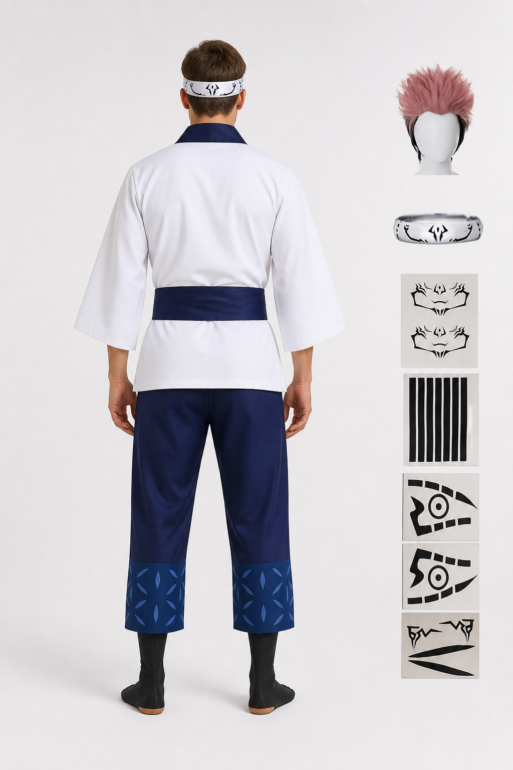 Ryomen Sukuna Cosplay Costume from the Anime Jujutsu Kaisen back view