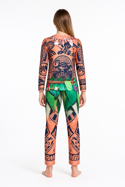 Maui Carnival Costume, Cosplay Jumpsuit back view