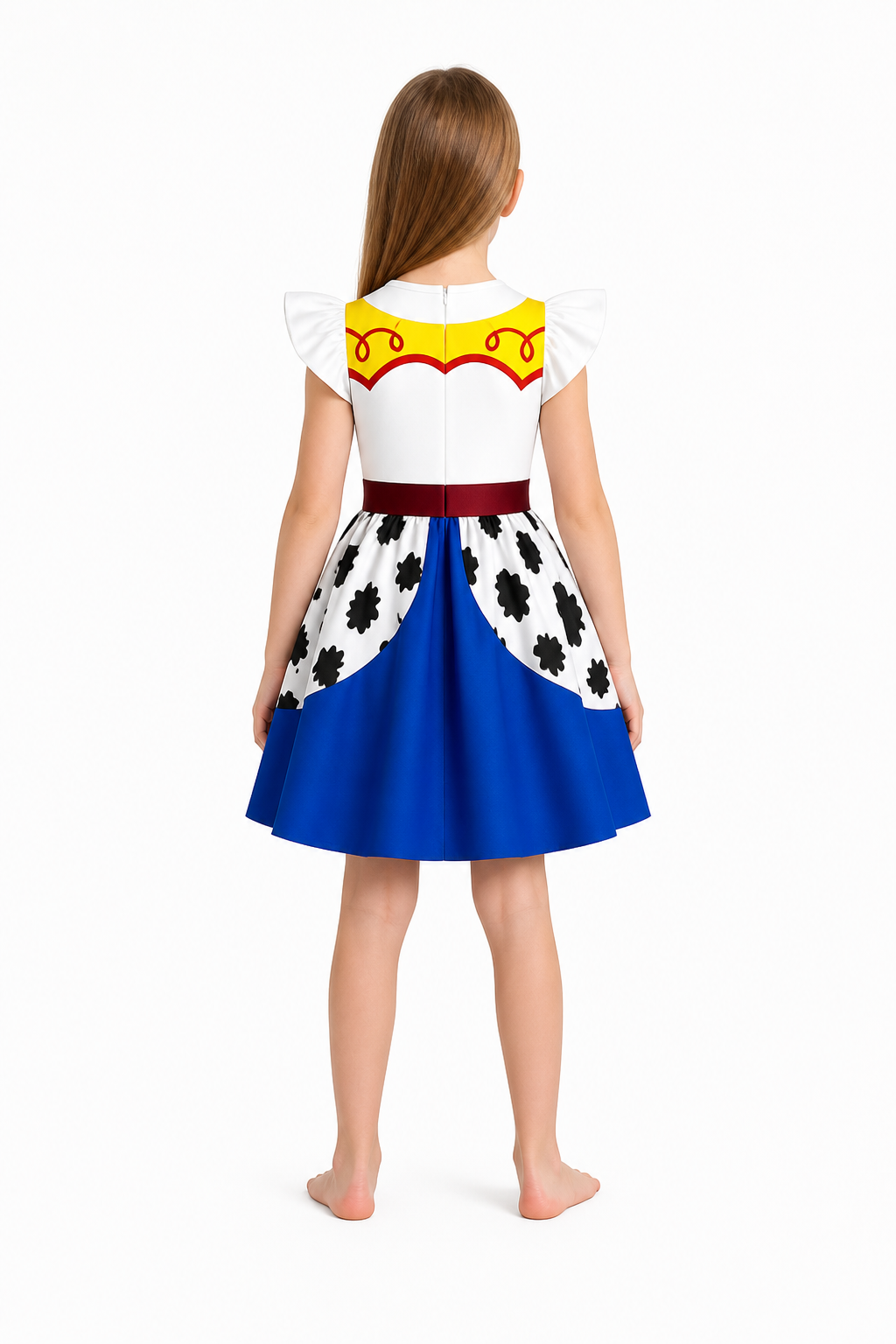 Children’s Woody and Jessie Halloween Cosplay Dress back view