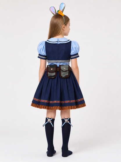 Halloween Police Rabbit Costume back view