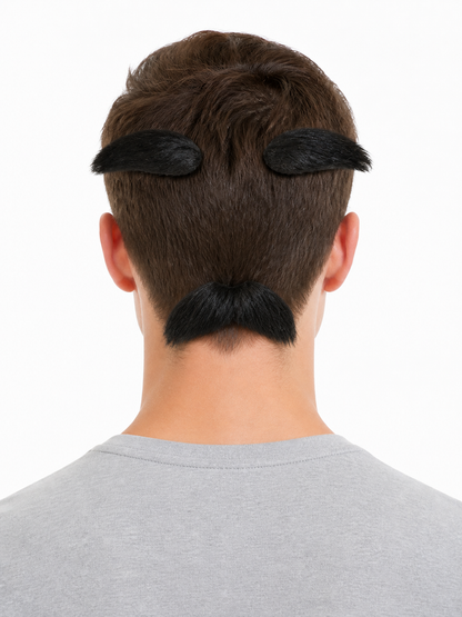 Black Costume Beard and Eyebrows