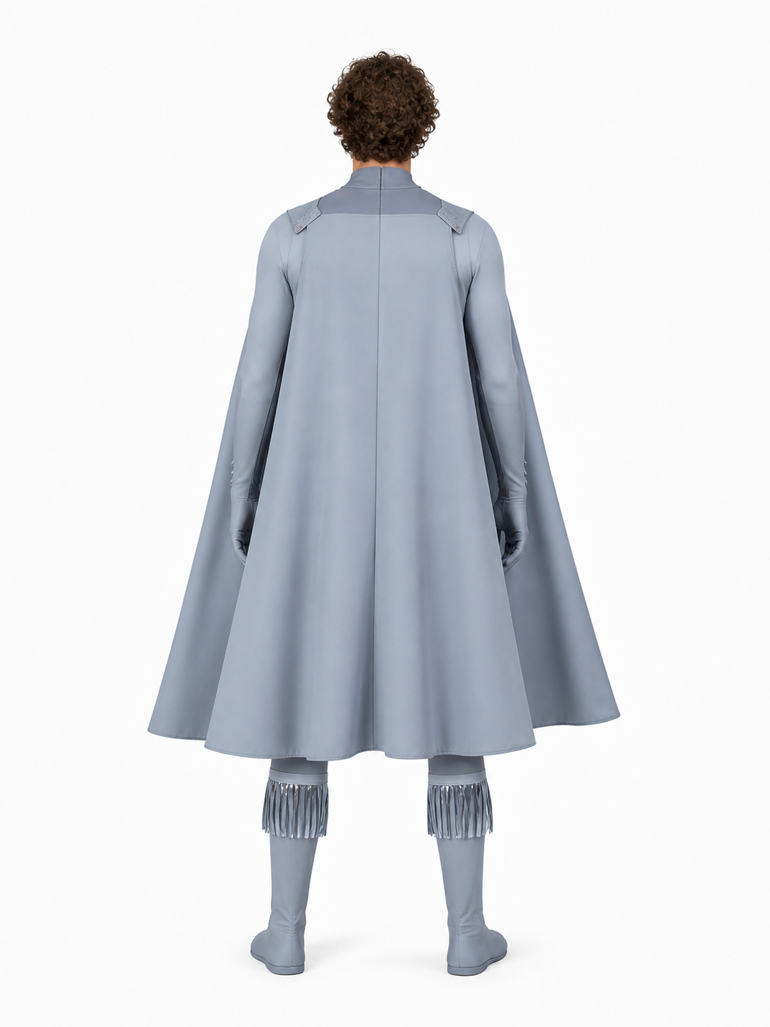 Megamind Character Costume with Cape and Gaiters back view