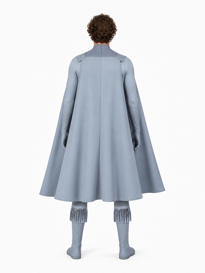 Megamind Character Costume with Cape and Gaiters back view