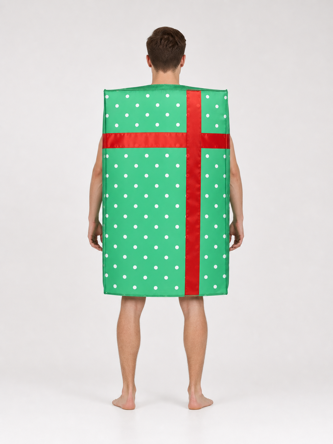 New Year's Gift Box Costume with Red Bow
