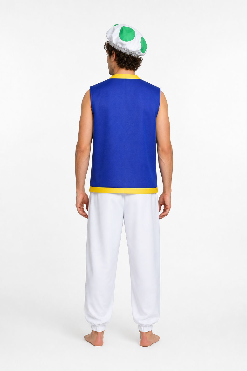 Character Costume with Sleeveless Top, Pants, and Hat back view