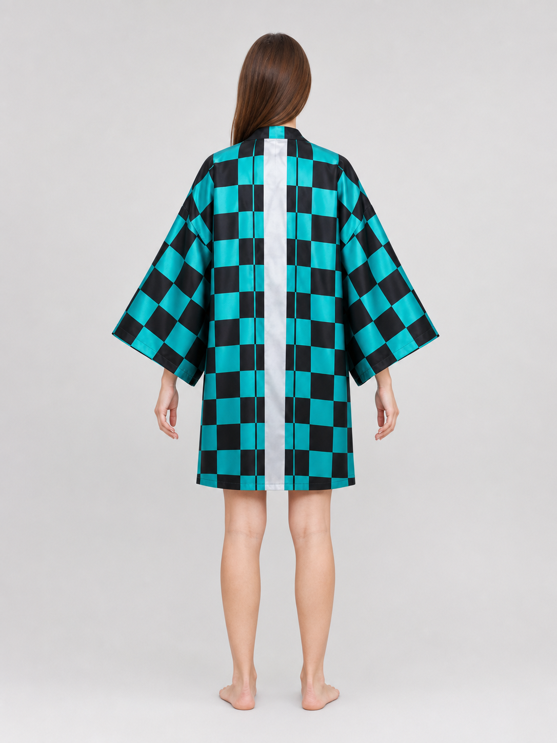 Tanjiro Checkered Cloak for Cosplay, Size M
