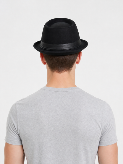 Carnival Fedora Hat with a Black Ribbon