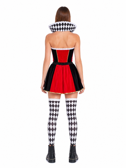 Carnival Cosplay Dress with Full Skirt back view