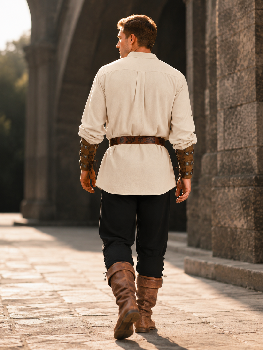 Medieval Viking Costume for Halloween Cosplay back view