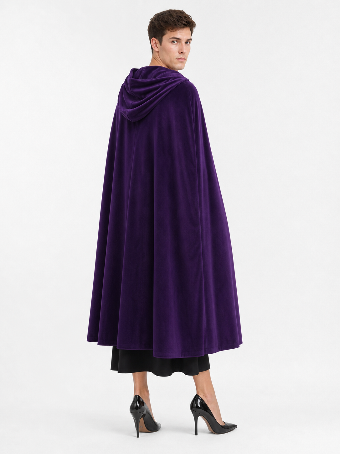 Purple Costume Cloak with Hood