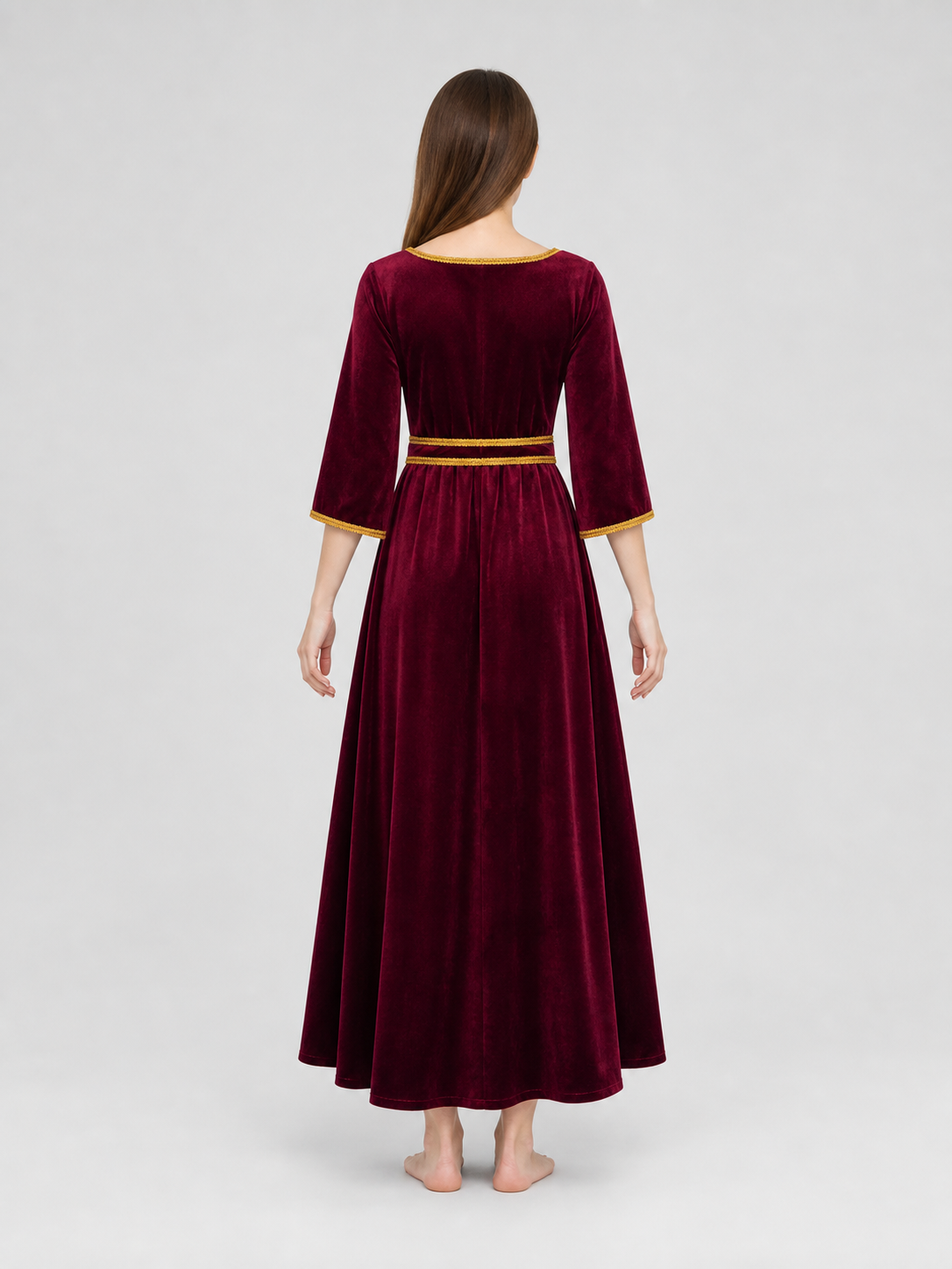 Burgundy Mother Gothel Cosplay Dress