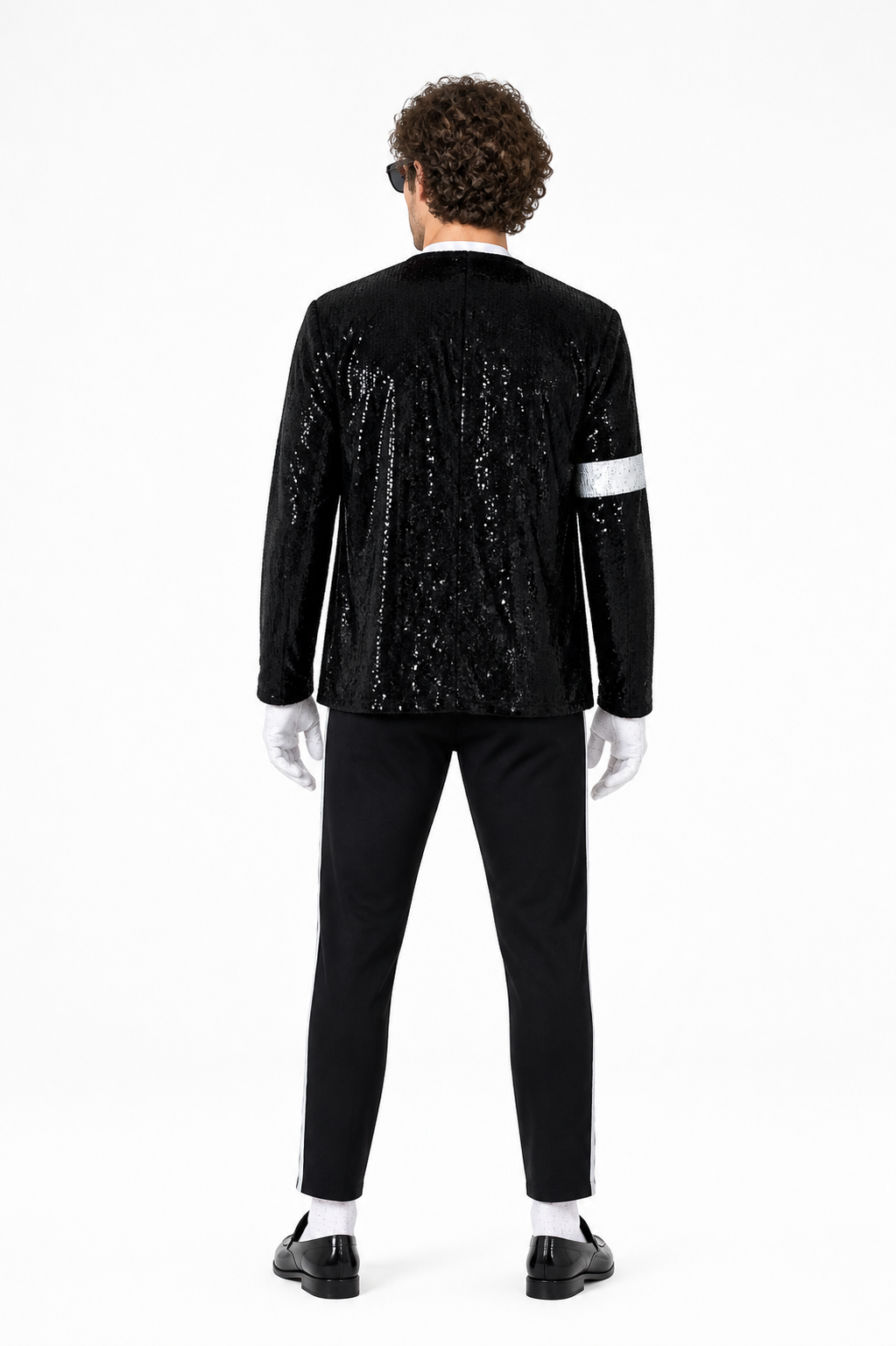 Michael Jackson-Style Sequin Stage Costume back view