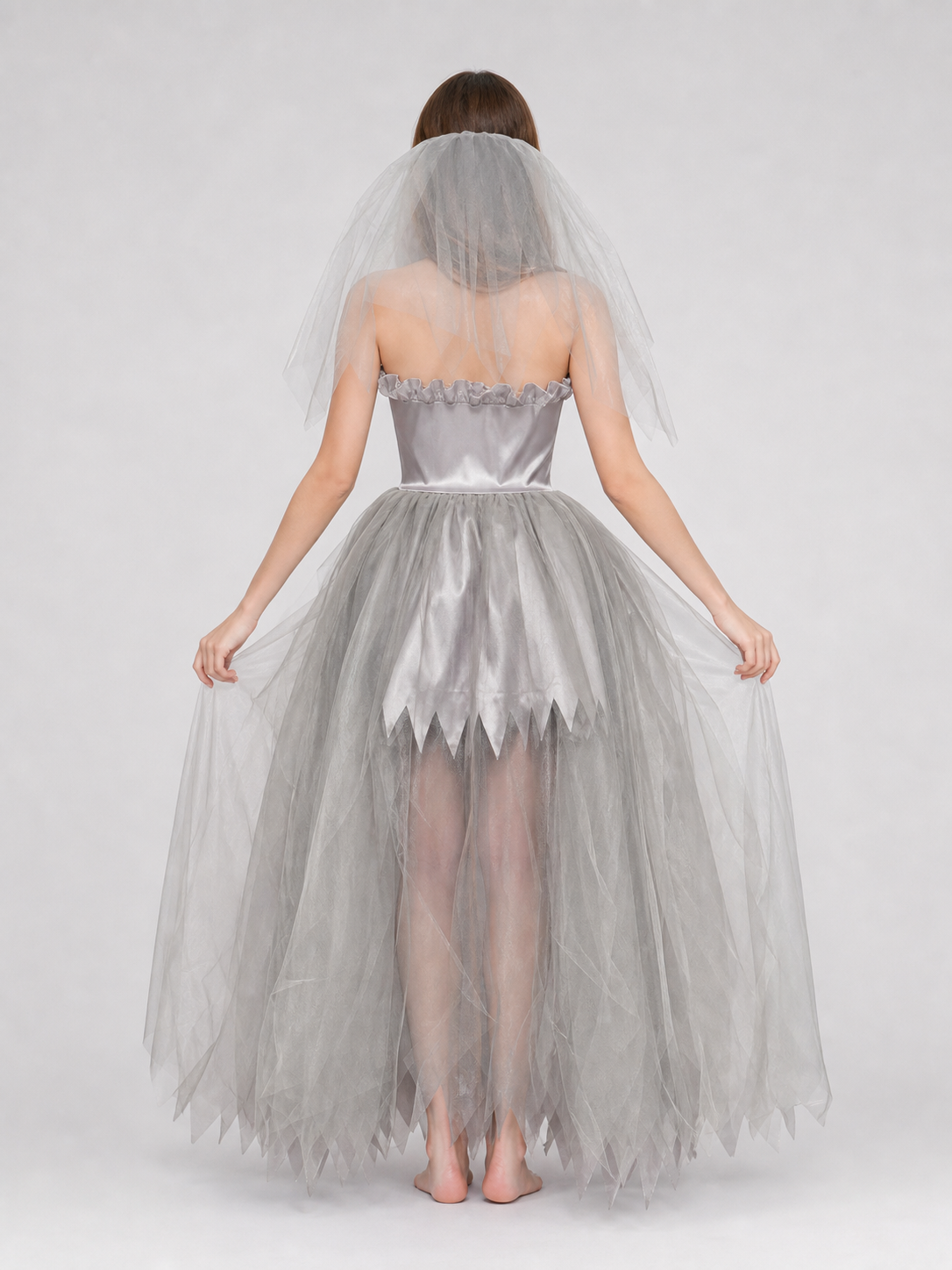 Gothic Skeleton Costume Dress for Halloween