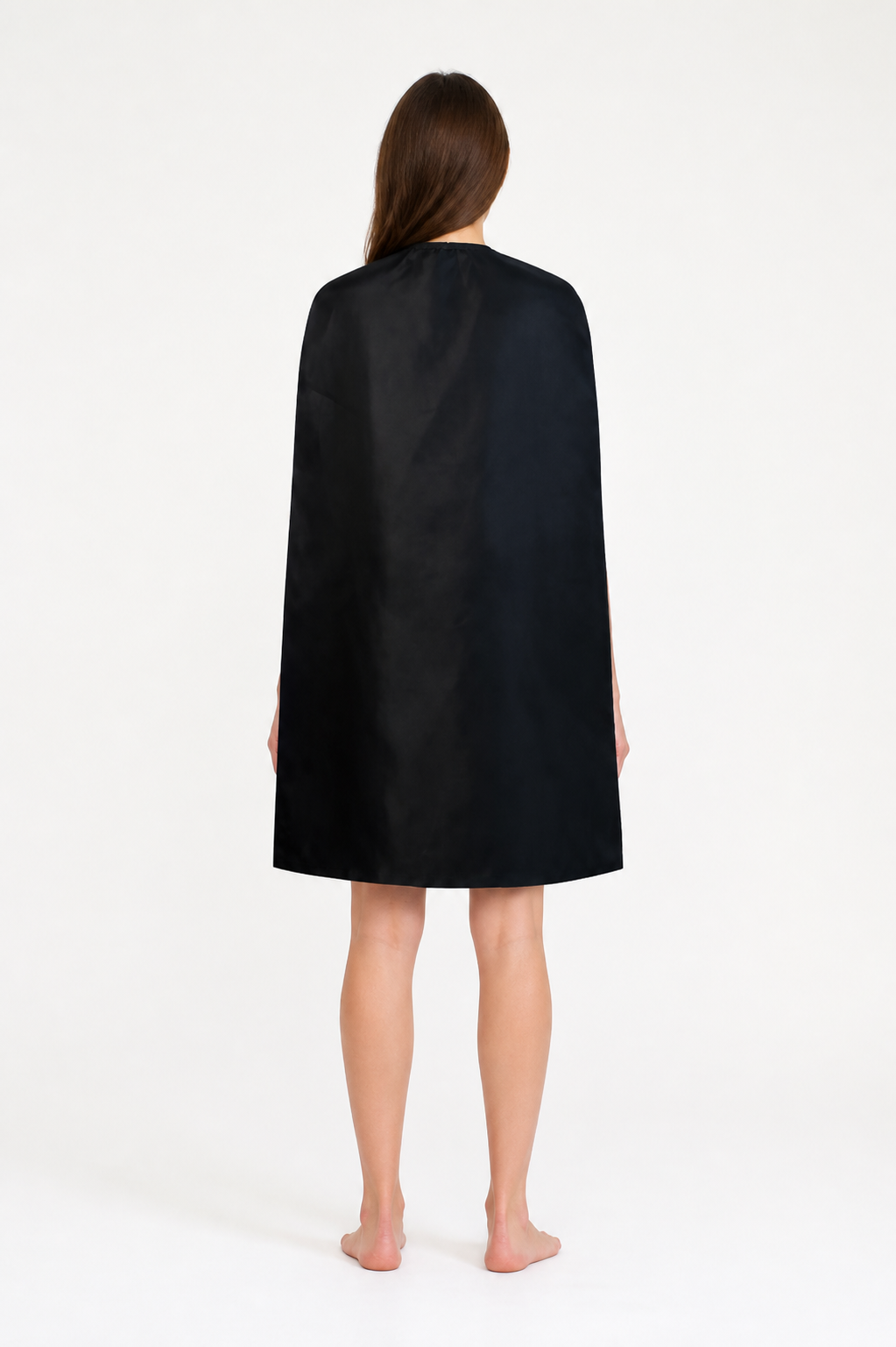 Black cape for a Halloween costume back view