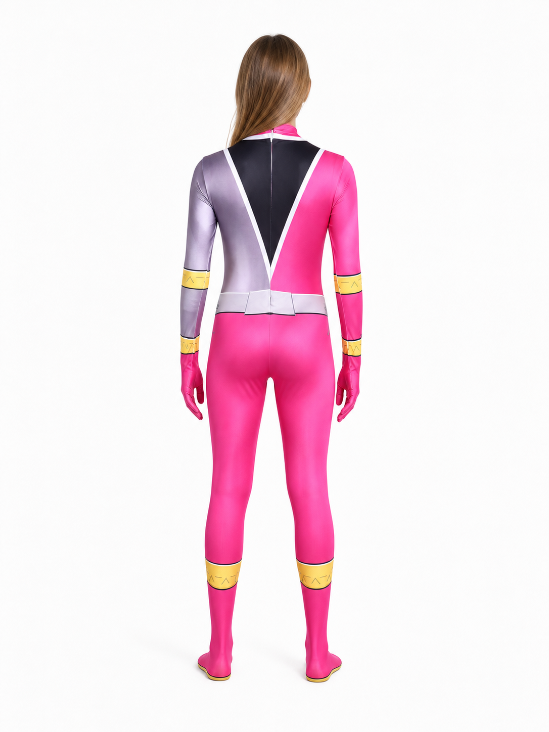 Knight Dragon Costume, One-Piece Hooded Jumpsuit back view
