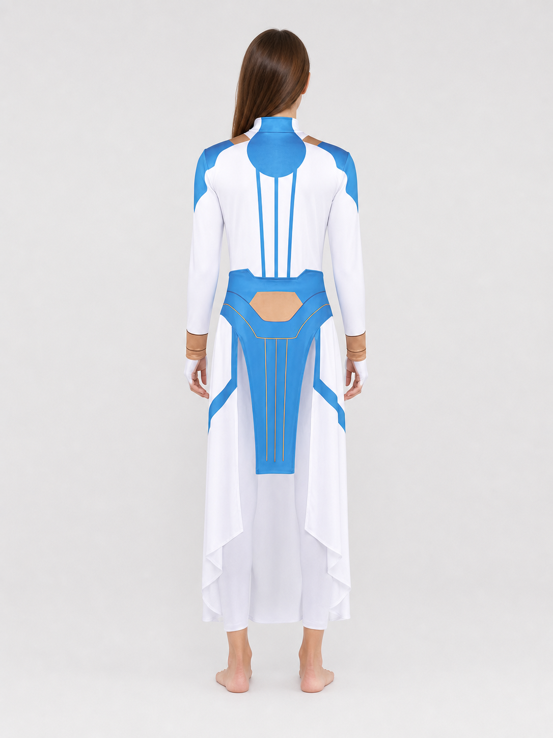 Cosplay Costume with Jumpsuit and Long Cape