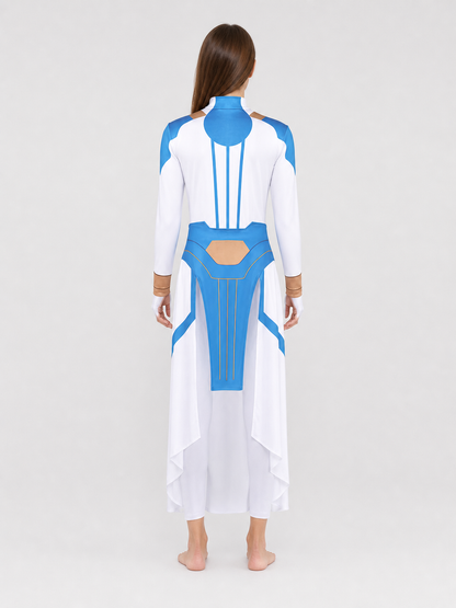 Cosplay Costume with Jumpsuit and Long Cape