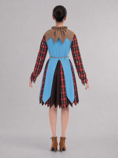 Scarecrow Costume: Dress and Hat back view 3