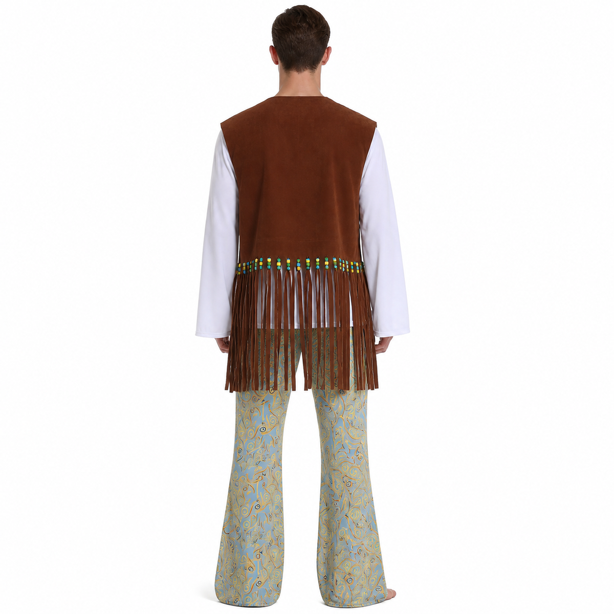 Stage Costume with Fringed Vest and Pants back view