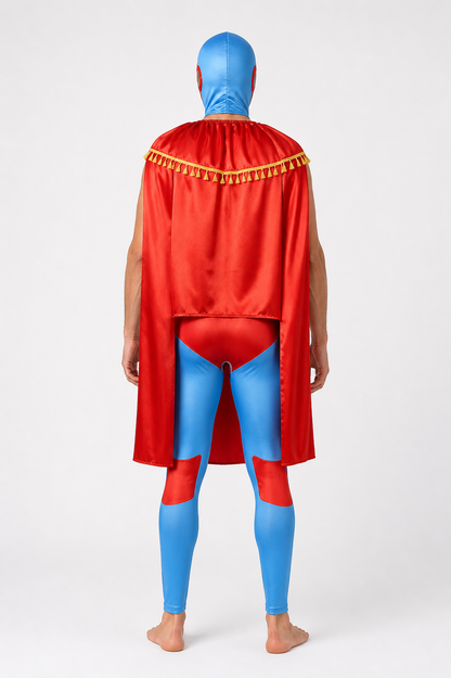 Mexican Wrestler Costume with Mask and Cape