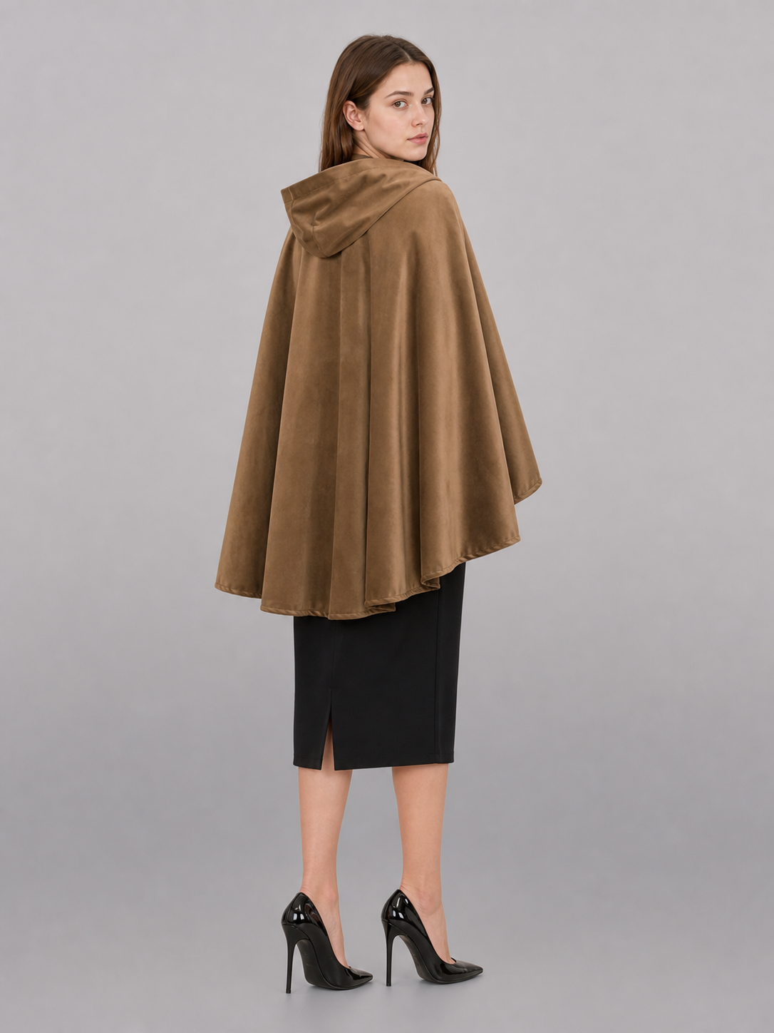 Brown Hooded Costume Cloak